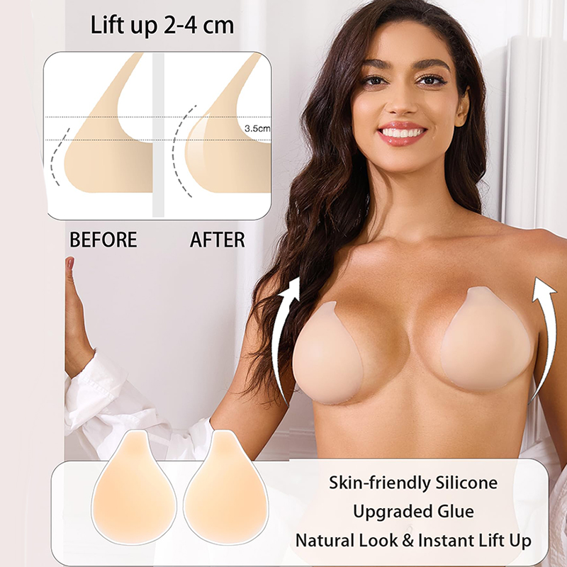 Strapless Bra Adhesive - 1/2 쌍 여성 스티커 브래지어 재사용