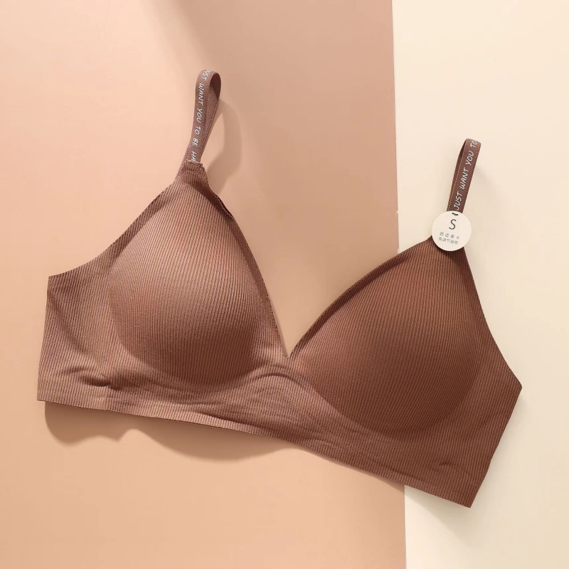 Full Coverage Bra - 부드러운 아이스 실크 와이어프리 브라, 단정한