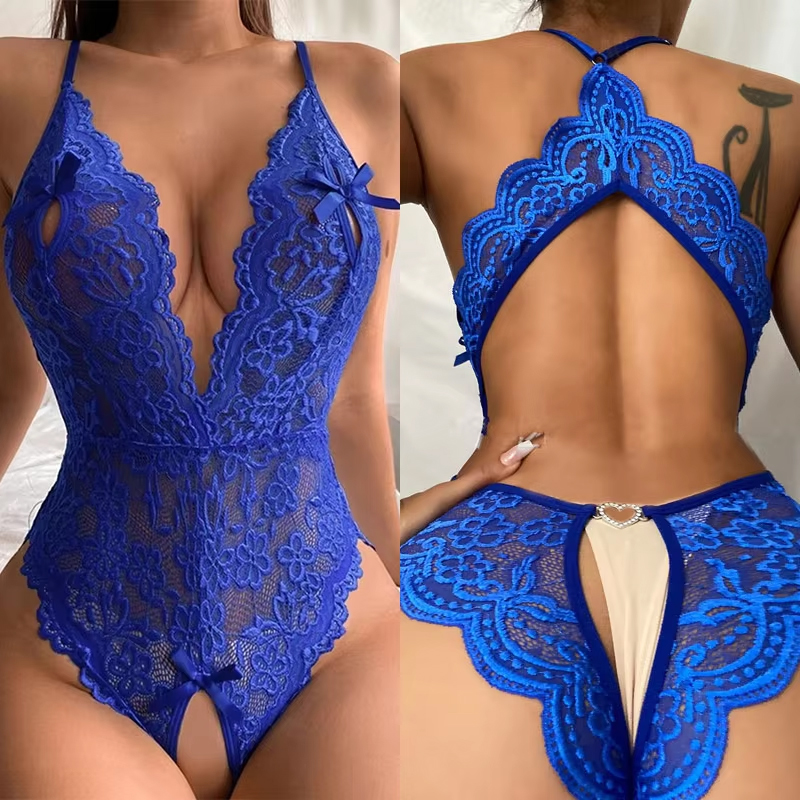 Lace Bralette Set - Lenceria Mujer 섹시 원피스 오픈 브라