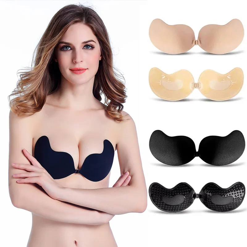 Backless Bra Sticky - 섹시한 여성용 브라, 보이지 않는 푸쉬업