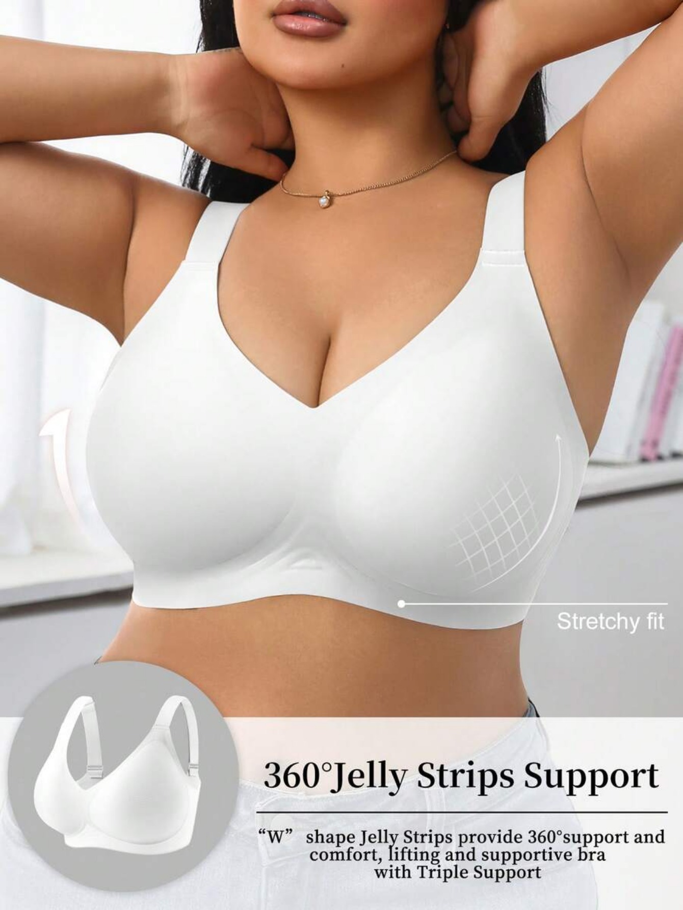 Wirefree Bra Comfort - 여성용 하이 서포트 스포츠 브라, 와이어프리