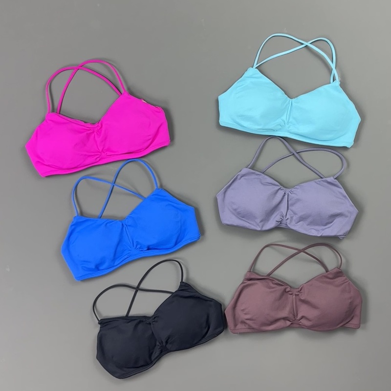 Sports Bra Racerback - HISTELLO 프론트 러치드 크로스 백 스포츠