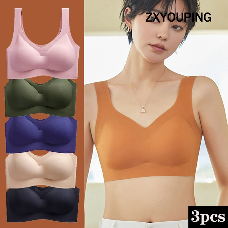 Cotton Bra Everyday - 섹시한 스포츠 브래지어 심리스 패드, 스틸