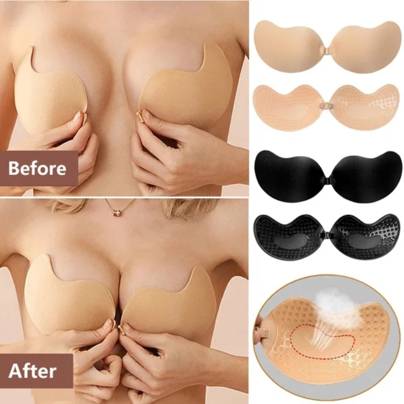 Backless Bra Sticky - 1/2pc 보이지 않는 푸시 업 브래지어
