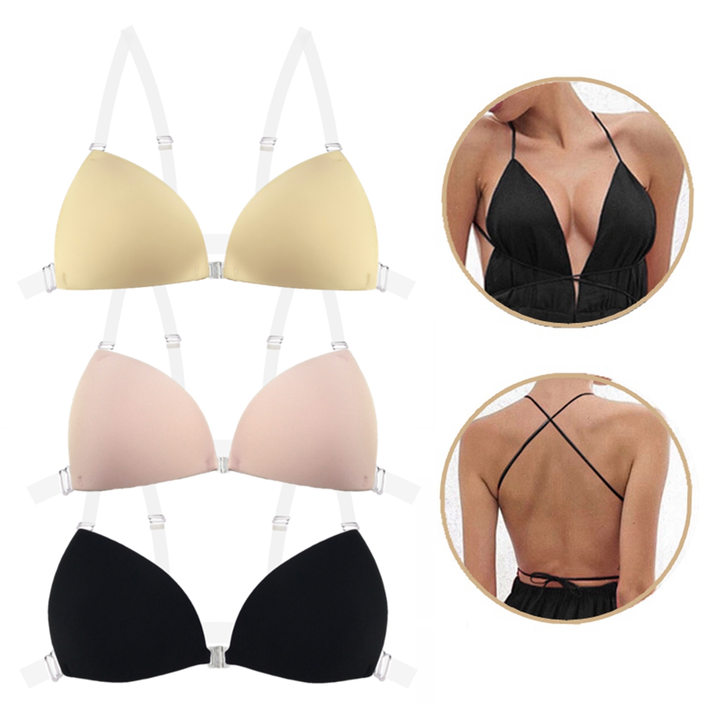 Push Up Bra Silicone - 여성용 스티키 브라, 백리스 웨딩드레스용 실리콘