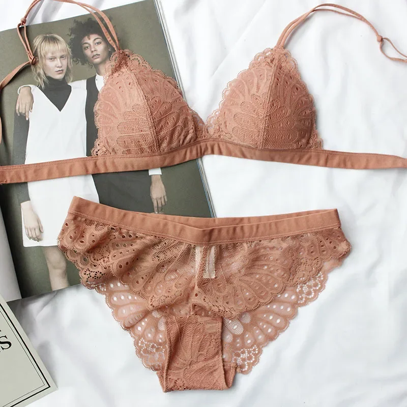 Sleep Bra Bralette - KUCLUT 풀 레이스 삼각컵 슬립 여성