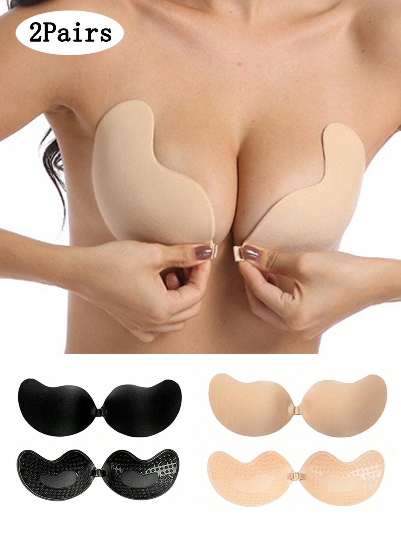 Strapless Bra Adhesive - 2팩 여성용 셀프 접착식 투명 스트랩리스