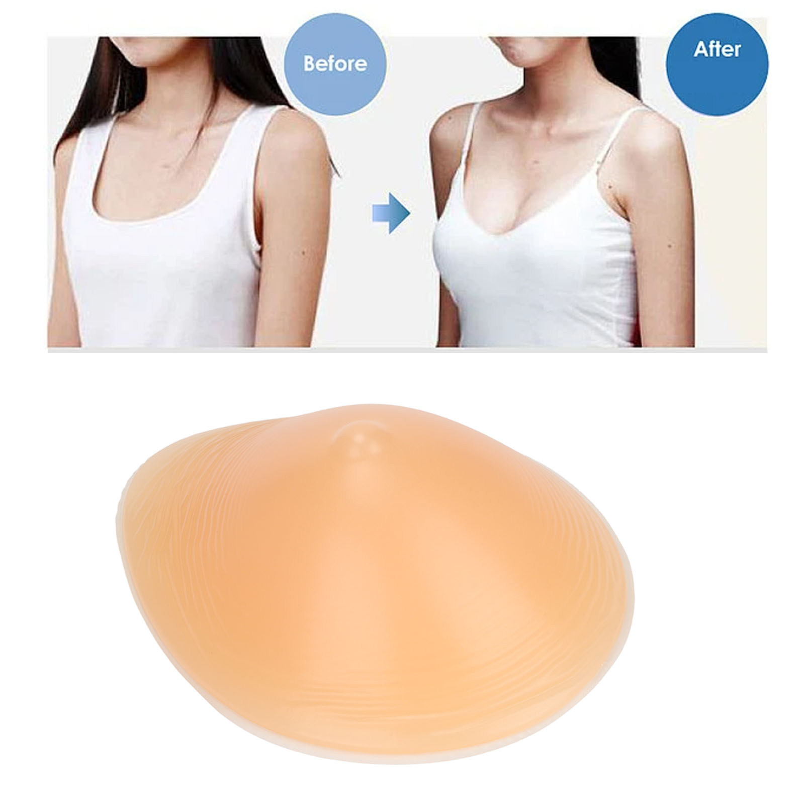 Mastectomy Bra Pocket - 5.3온스 실리콘 브라 패드 드롭형 일체형