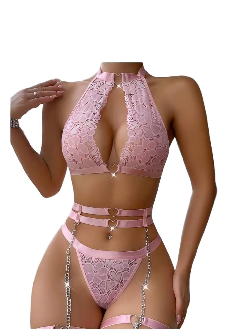 섹시 란제리 세트, 푸쉬업 레이스 가터 란제리 세트(초 - Lace Bralette Set 리뷰 및 가격