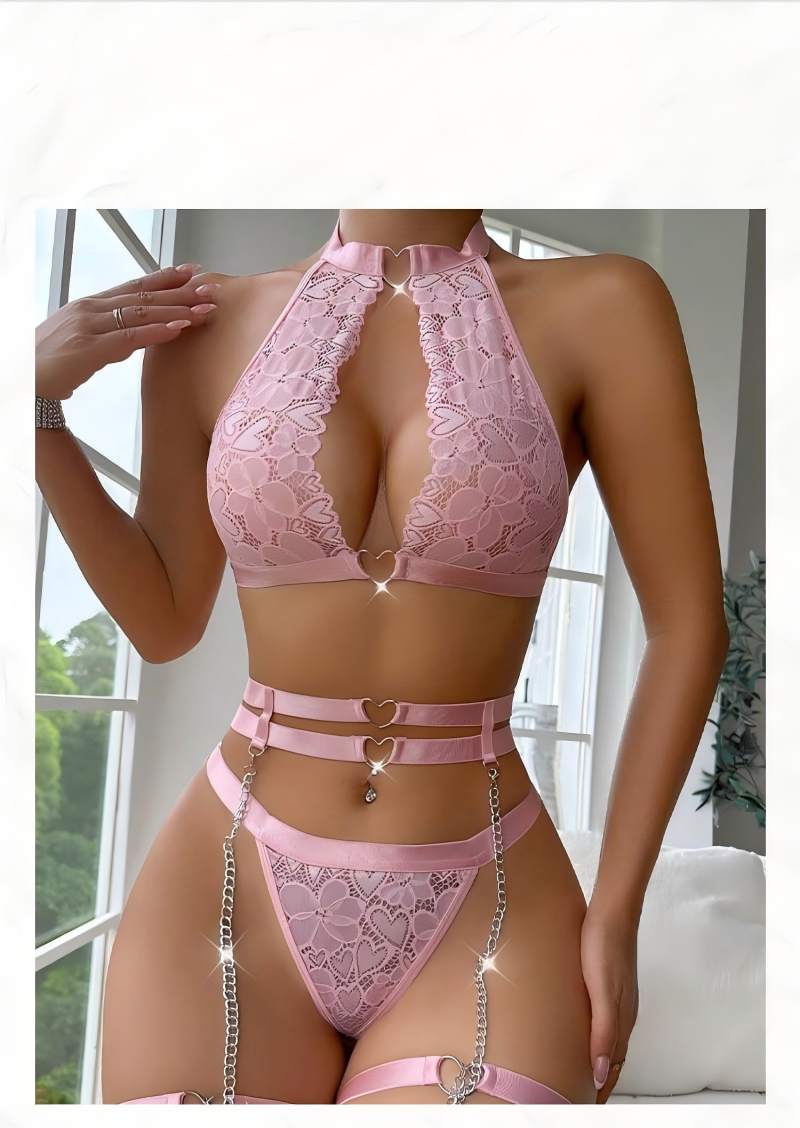 섹시 란제리 세트, 푸쉬업 레이스 가터 란제리 세트(초 - Lace Bralette Set 리뷰 및 가격