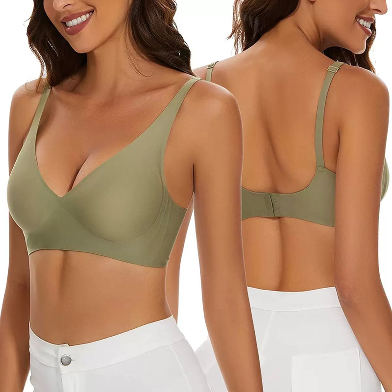 섹시 심리스 젤리 브라 S-4XL 고품질 여성 속옷 작 - Plunge Bra Push Up 리뷰 및 가격