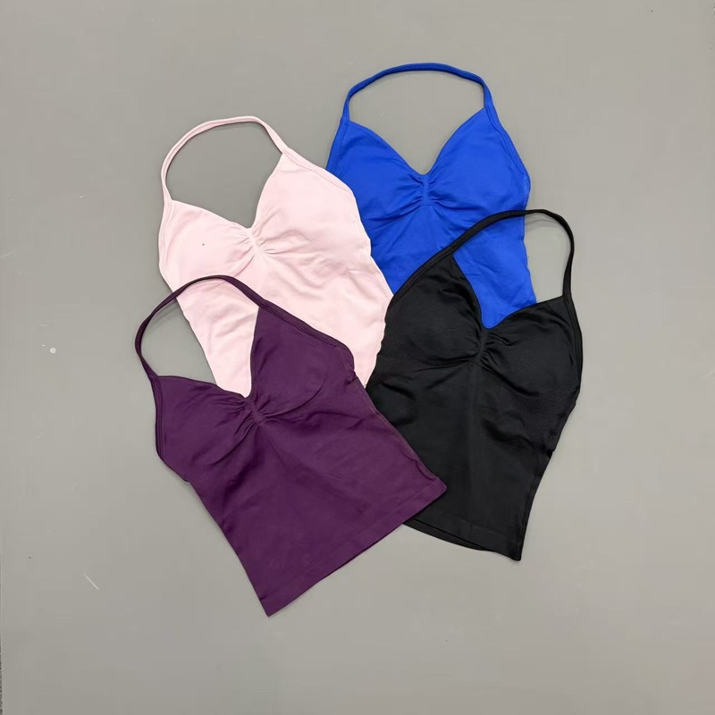 짐 여성용 스포츠 탱크탑 심리스 홀터 스파게티 스트랩  - Sports Bra Racerback 리뷰 및 가격