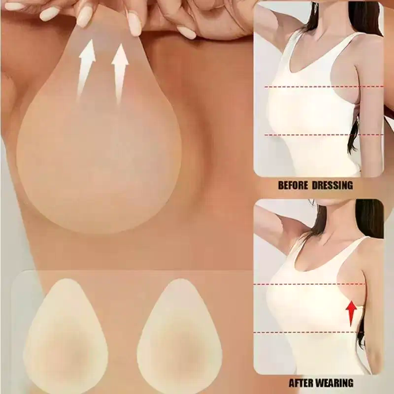 접착제 없는 스티키 니플 커버 플런지 드롭렛 인비저블  - Push Up Bra Silicone 리뷰 및 가격
