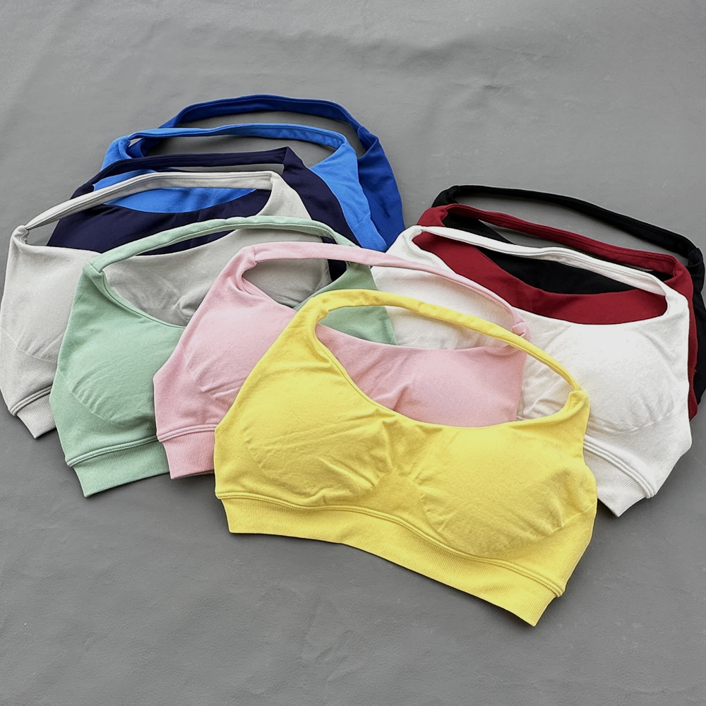스포츠 브라 여성용 심리스 홀터탑 하이 서포트 푸쉬업  - Plunge Bra Push Up 리뷰 및 가격