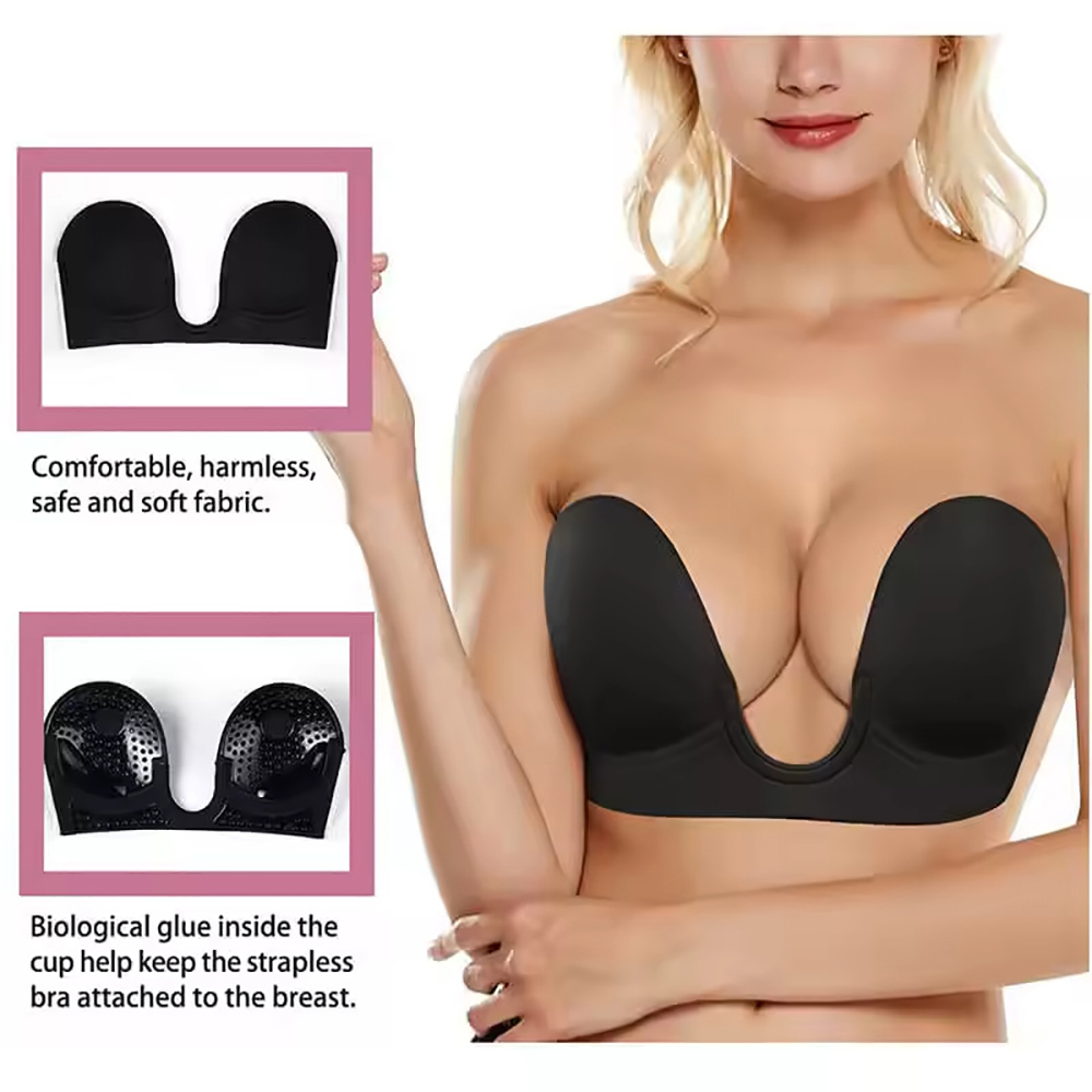 스티키 브라 딥 플런지 스트랩리스 푸쉬업 접착식 브라  - Backless Bra Sticky 리뷰 및 가격