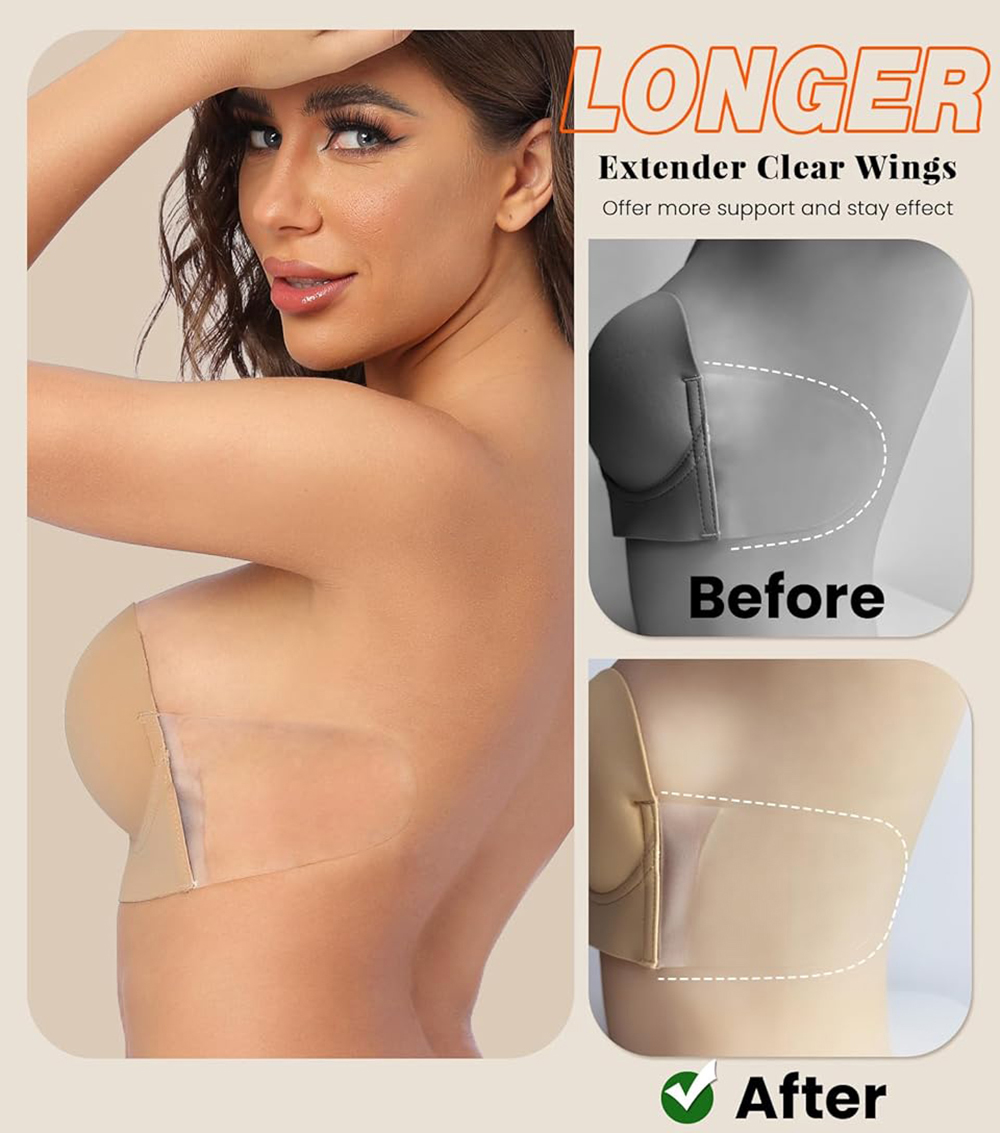 스티키 브라 딥 플런지 스트랩리스 푸쉬업 접착식 브라  - Backless Bra Sticky 리뷰 및 가격