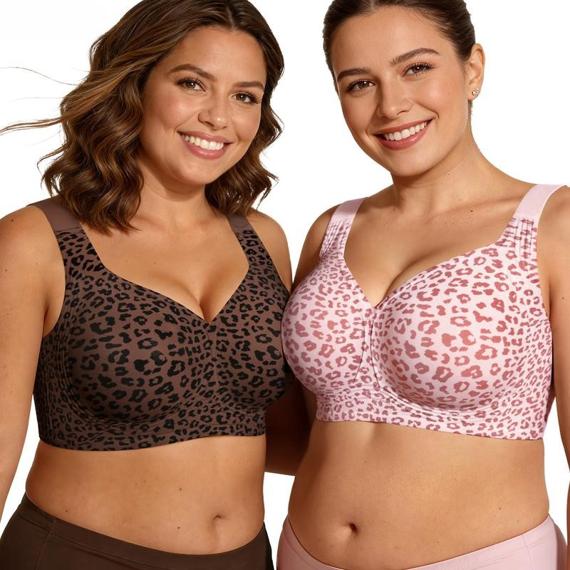 1Pcs 레오파드 프린트 심리스 무선 브라, 풀 커버리 - T Shirt Bra Seamless 리뷰 및 가격