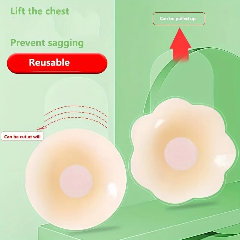 1 쌍의 실리콘 젖꼭지 커버 리프트 업 브래지어 스티커 - Push Up Bra Silicone 리뷰 및 가격