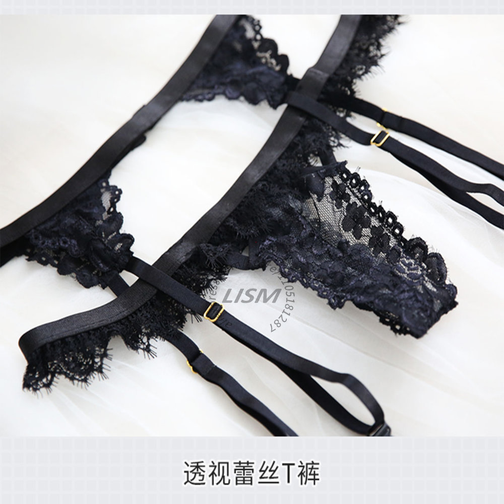 LISM 블랙 속눈썹 레이스 란제리 세트 여성용 섹시한 - Lace Bralette Set 리뷰 및 가격