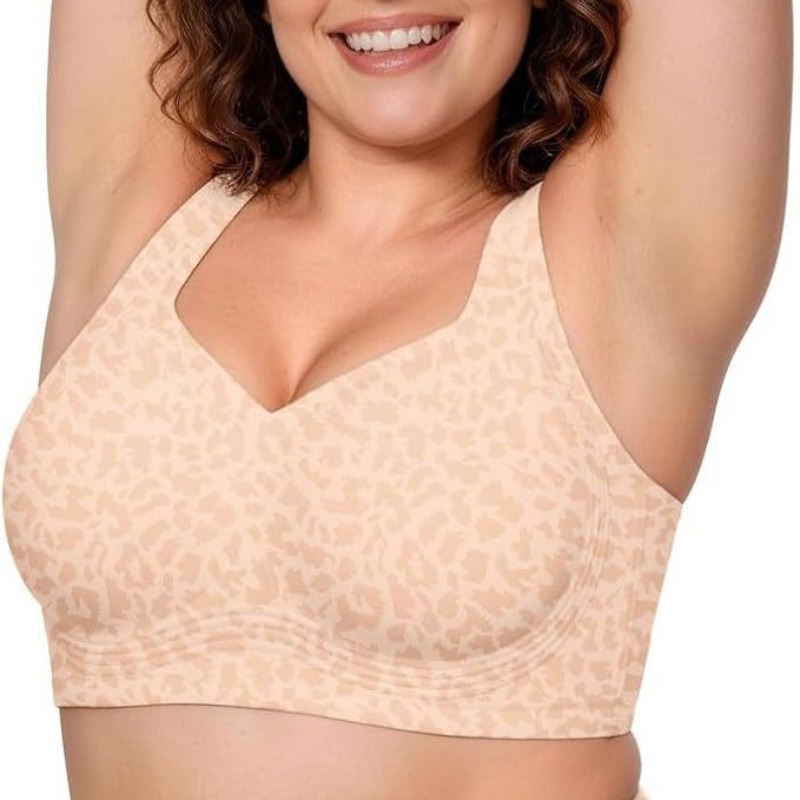 레오파드 젤리 브라 노 언더와이어 푸쉬업 무선 브라 심 - Plunge Bra Push Up 리뷰 및 가격