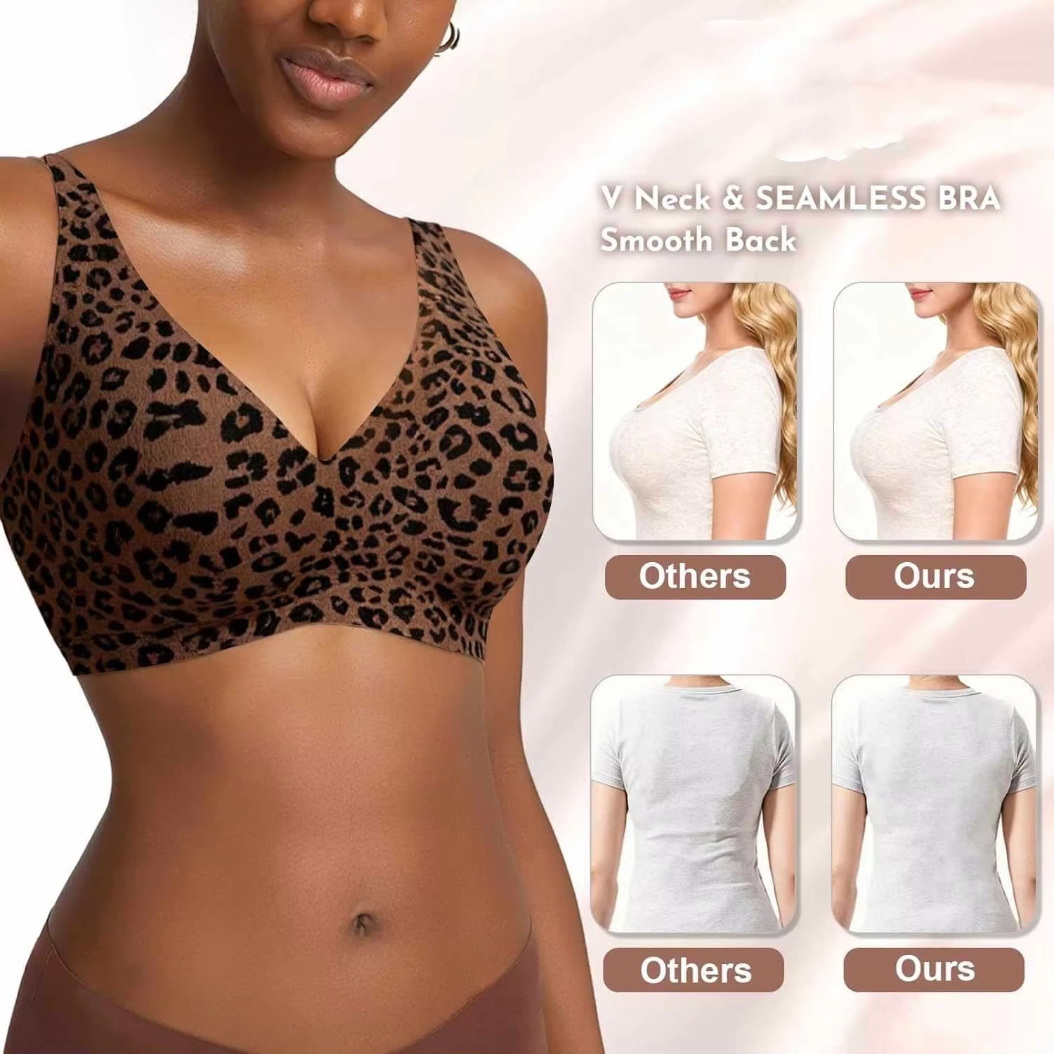 맞춤 제작-2열 후크 레오파드 프린트 브라 속옷 - Minimizer Bra Women 리뷰 및 가격
