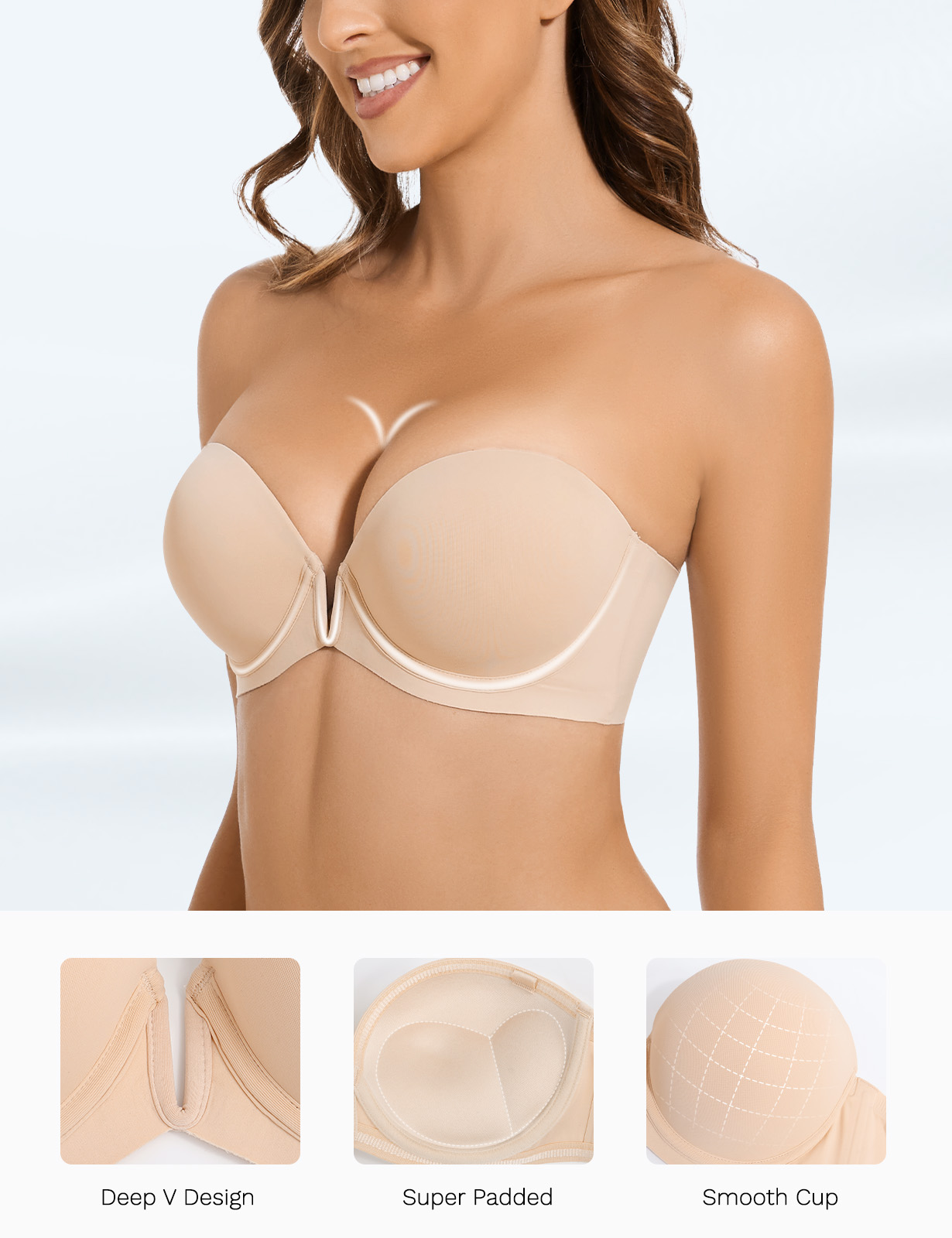 새로운 브래지어는 Underwire 울트라 패딩 플 런 - Convertible Bra Multiway 리뷰 및 가격