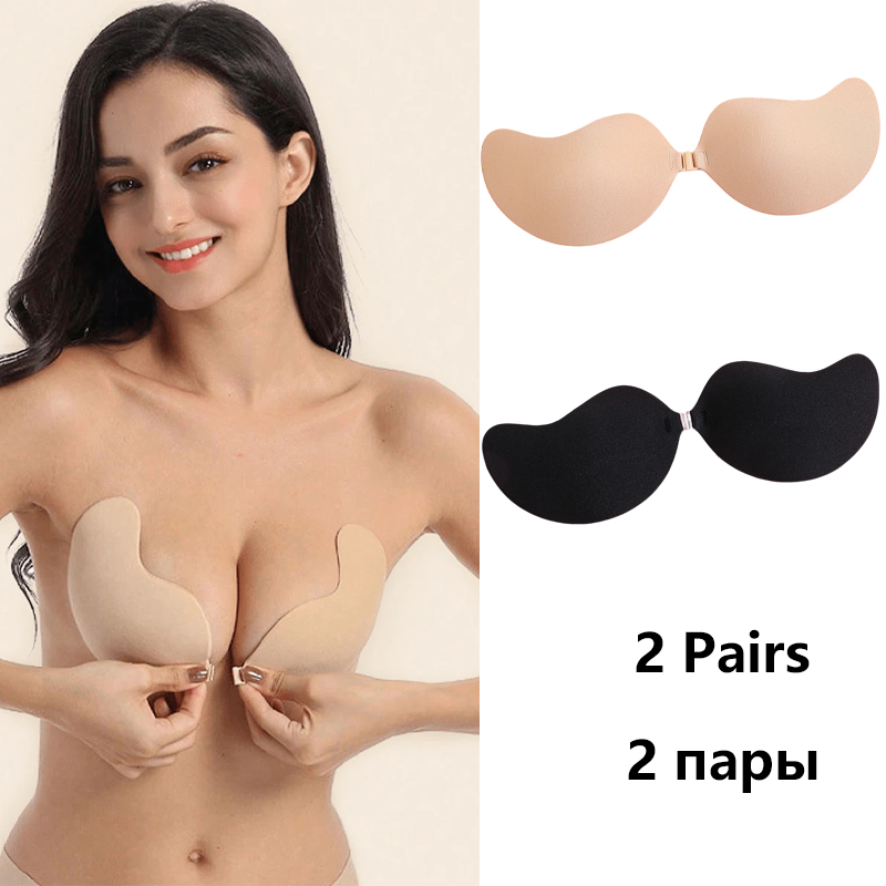 보이지 않는 스트랩리스 접착식 스틱 브라 스트랩리스 푸 - Push Up Bra Silicone 리뷰 및 가격