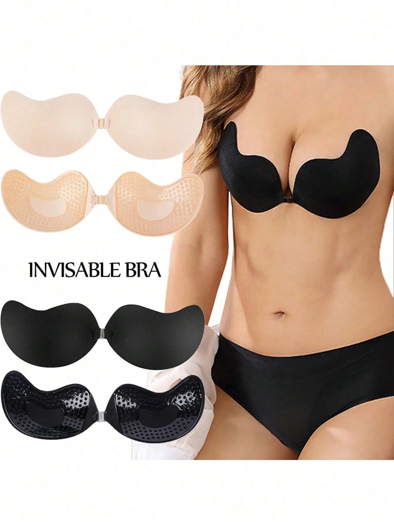2팩 여성용 셀프 접착식 투명 스트랩리스 푸쉬업 패드  - Strapless Bra Adhesive 리뷰 및 가격
